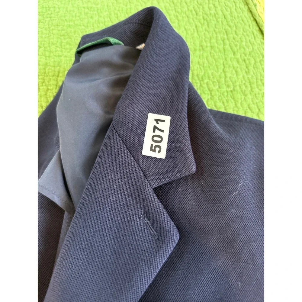 Lacoste Navy Blue Pique Knit Two-Button  Blazer Mens US S‎ FR 46
